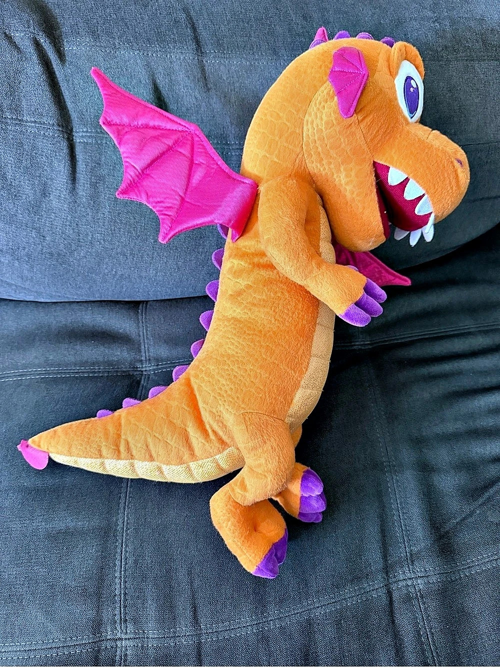 Abingdon Press Dragon Plush Orange Pink Plush Toy